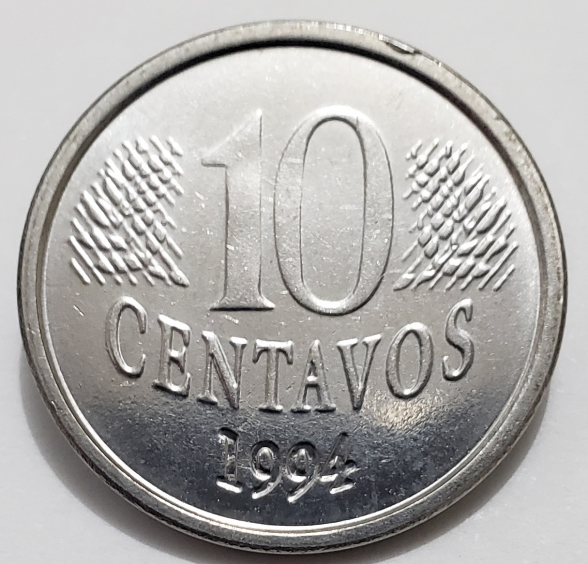 10 Centavos 1994 Reverso Invertido Flor De Cunho