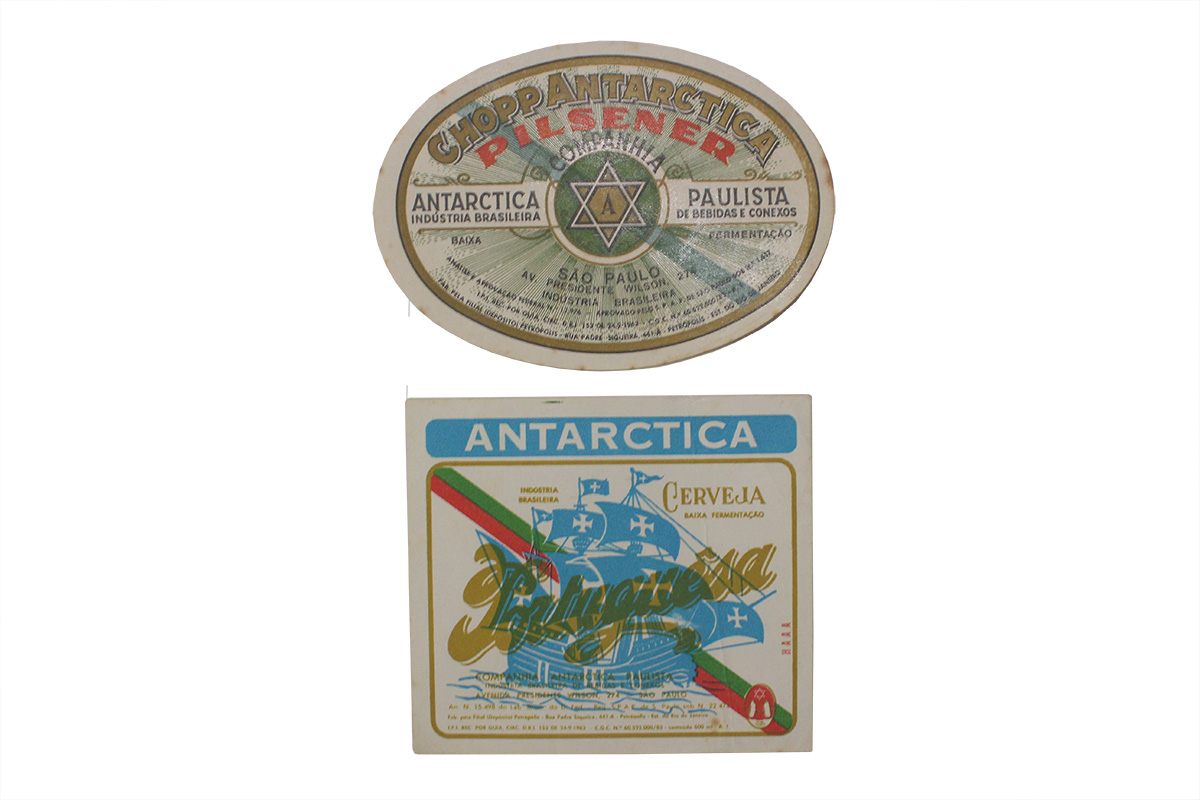 ANTARCTICA rótulos antigos da Cerveja Portuguêsa