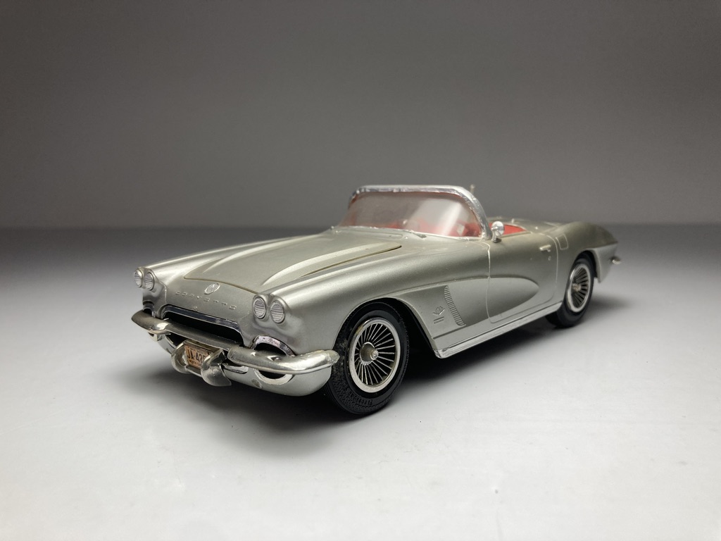 Corvette C Prata Escala Miniatura De Plastimodeli