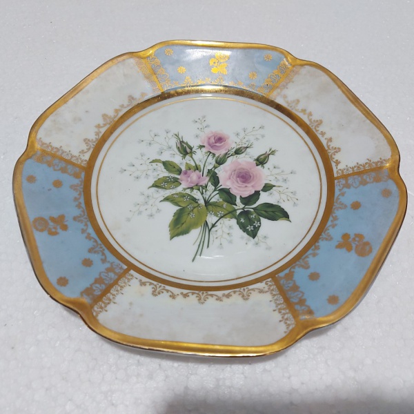 Travessa Oval Em Porcelana Inglesa Desenhos Florais