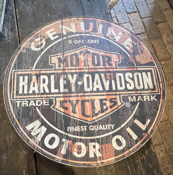 Placa Harley Davidson Giratoria Redonda Diametro Cm