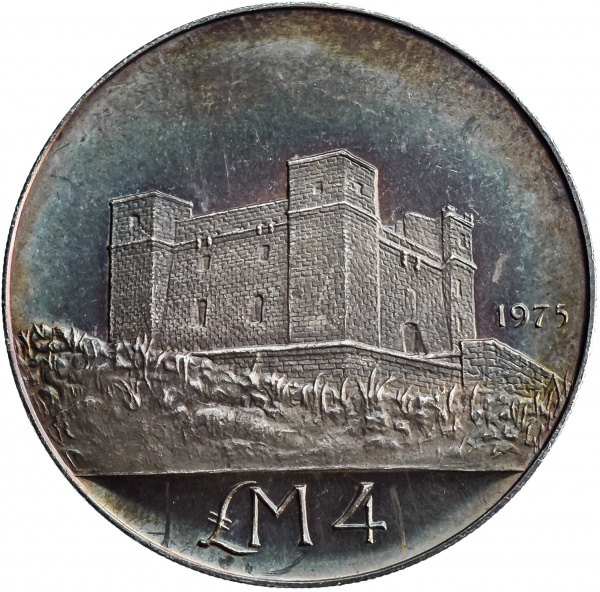 Moeda De Malta 4 Liri 1975 St Agatha S Tower At