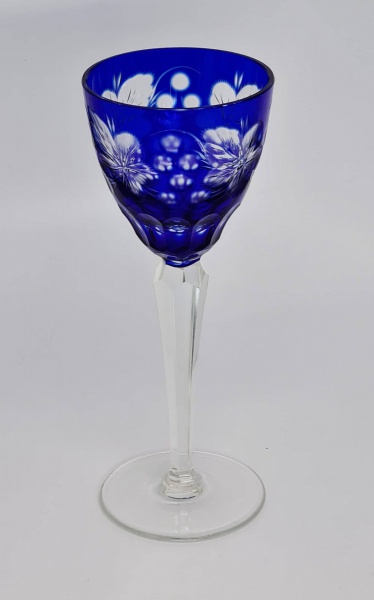 VENEZIANO Belo Vaso Em Cristal Veneziano Na Cor Azul