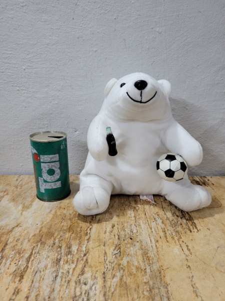 Boneco De Pelucia Antigo Urso Polar Coca Cola No Estado