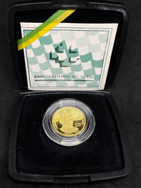 OURO AYRTON SENNA 20 Reais 1995 Ouro Proof No E