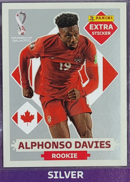 Alphonso Davies Prata Extra Rookie Canad Figurinha Original