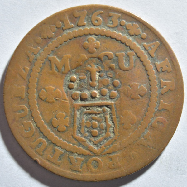 Angola Africa Portuguesa Cobre Macuta 1760 C