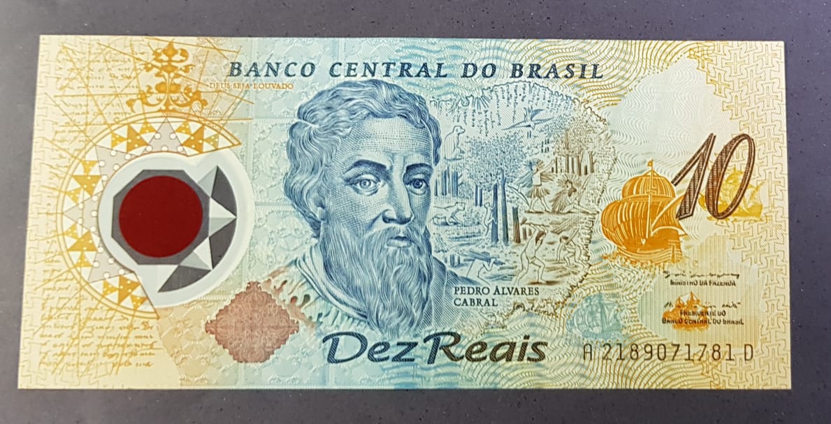 CÉDULA 10 REAIS POLÍMERO PLASTICO C332