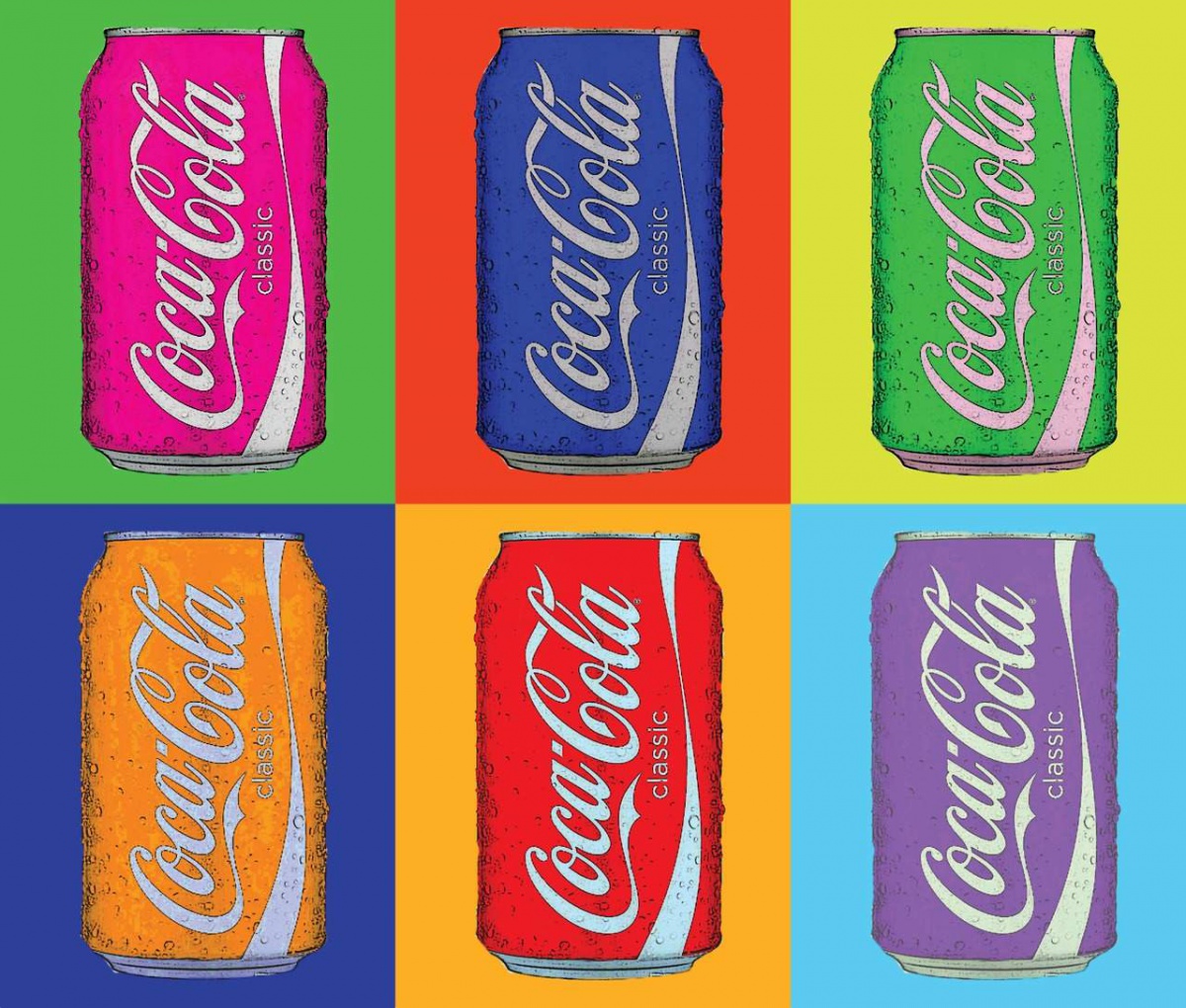 Roy Lichtenstein Latas De Coca Cola Poster 38x45 Co