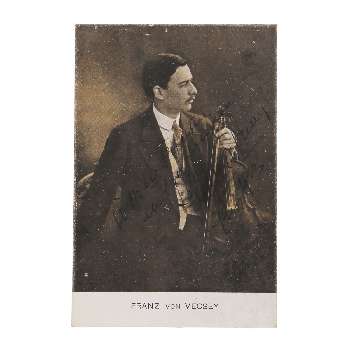 Franz Von Vecsey Autógrafo Do Famoso Violinista Conc