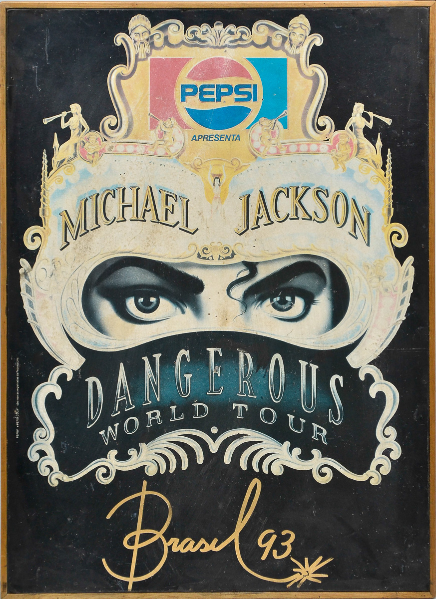 マイケルジャクソン　DANGEROUSツアー販促ポスター Poster Michael Jackson - Pepsi - Dangerous World Tour -