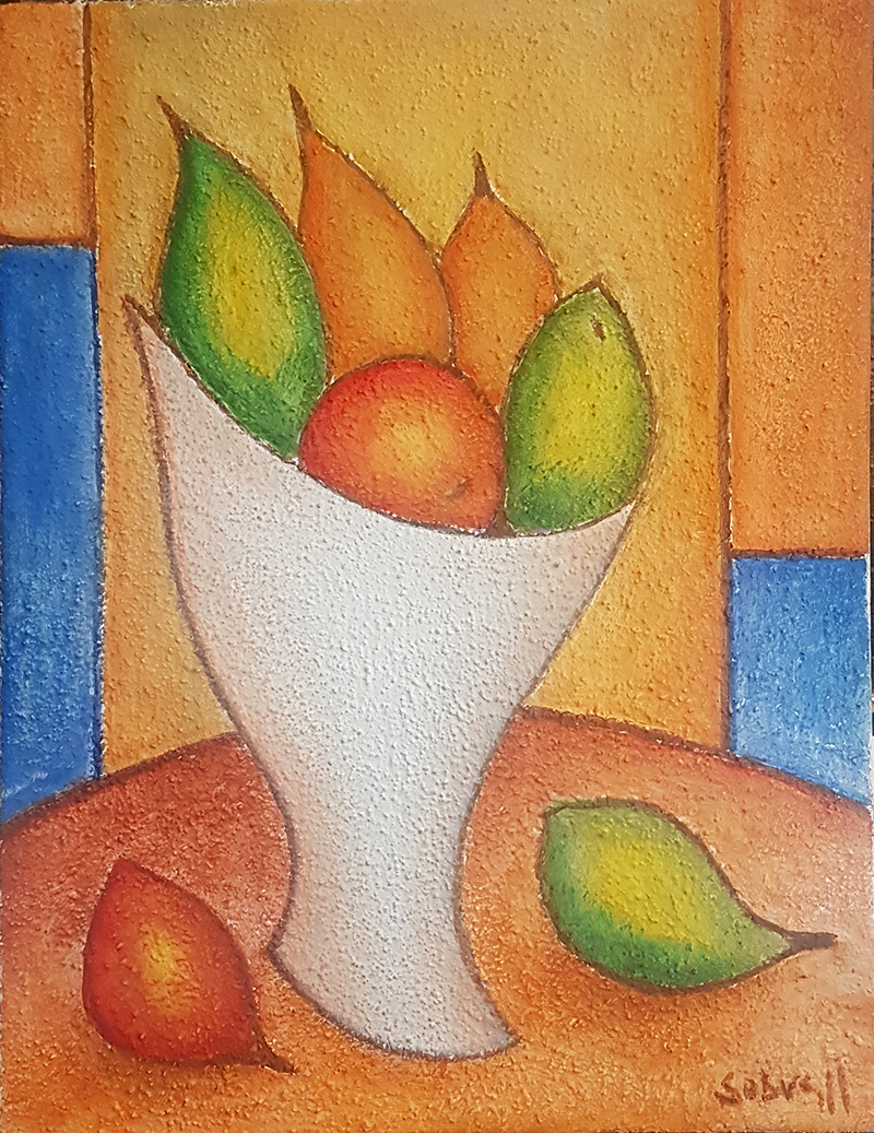 FRANCISCO SOBRAL,Fruteira - Óleo sobre tela - 30x40 cm