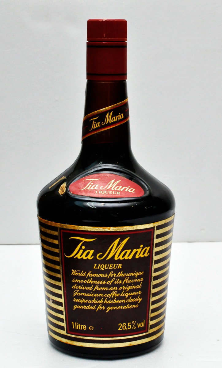 Tia Maria liqueur. Product of Jamaica and the United Ki