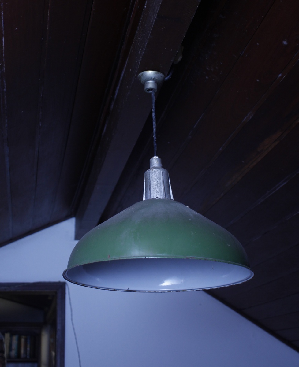 Antiga Luminaria de salão tipo industrial. RETIRADA COM