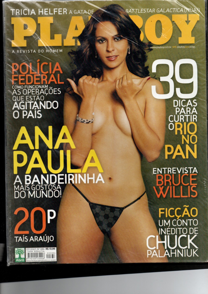 REVISTA PLAYBOY- ANA PAULA . BANDEIRINHA DE FUTEBOL. ANO 2007, EX