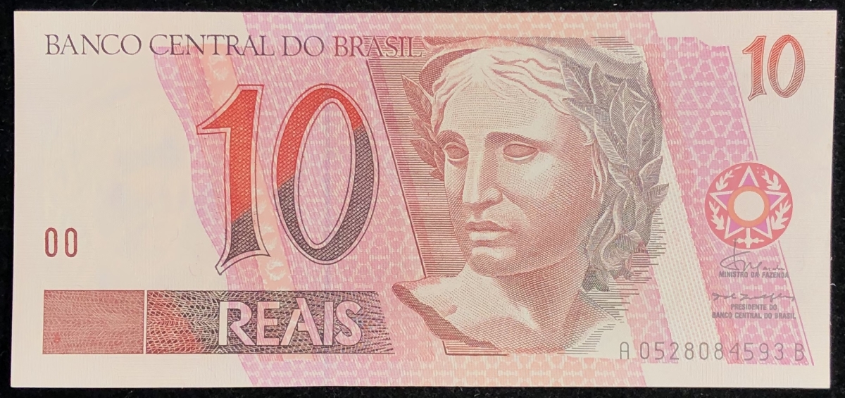 Cédula do Brasil - 10 reais - 1994 - C281 - Levíssima d