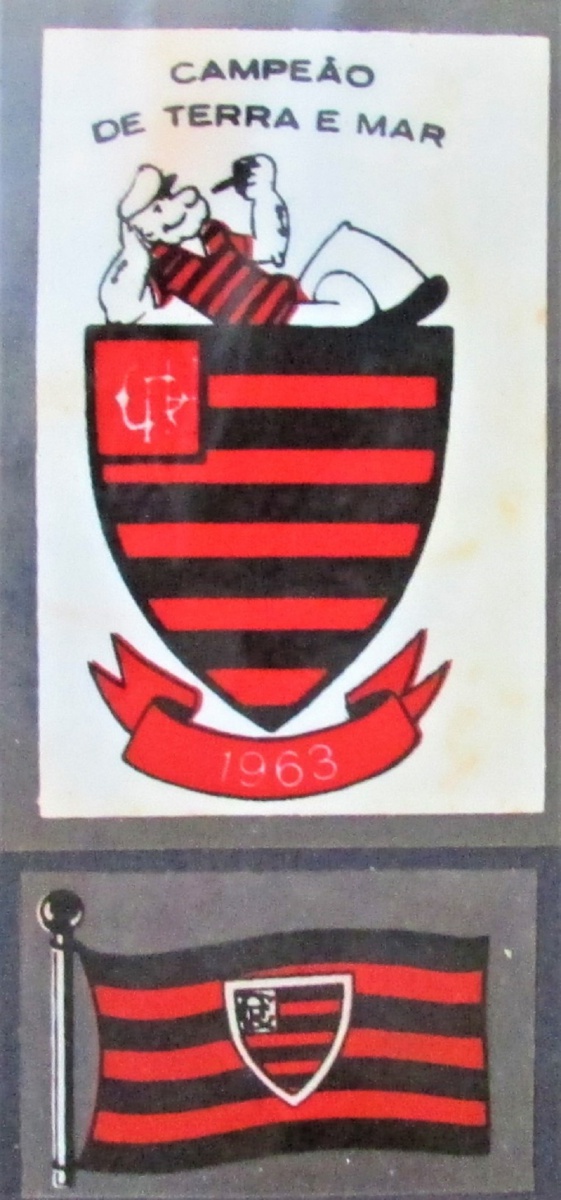 PLASTICO (2) BANDEIRA E SIMBOLO CLUBE REGATAS FLAMENGO