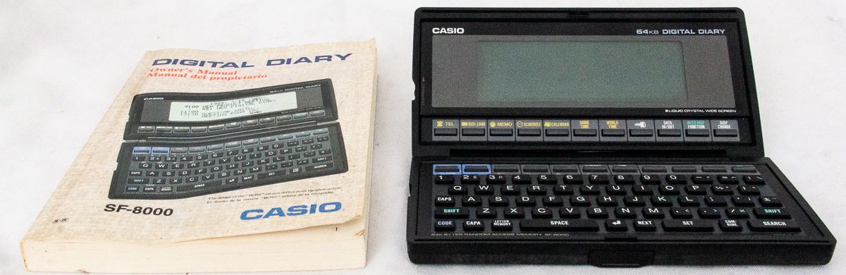 casio 64kb digital diary sf 8000