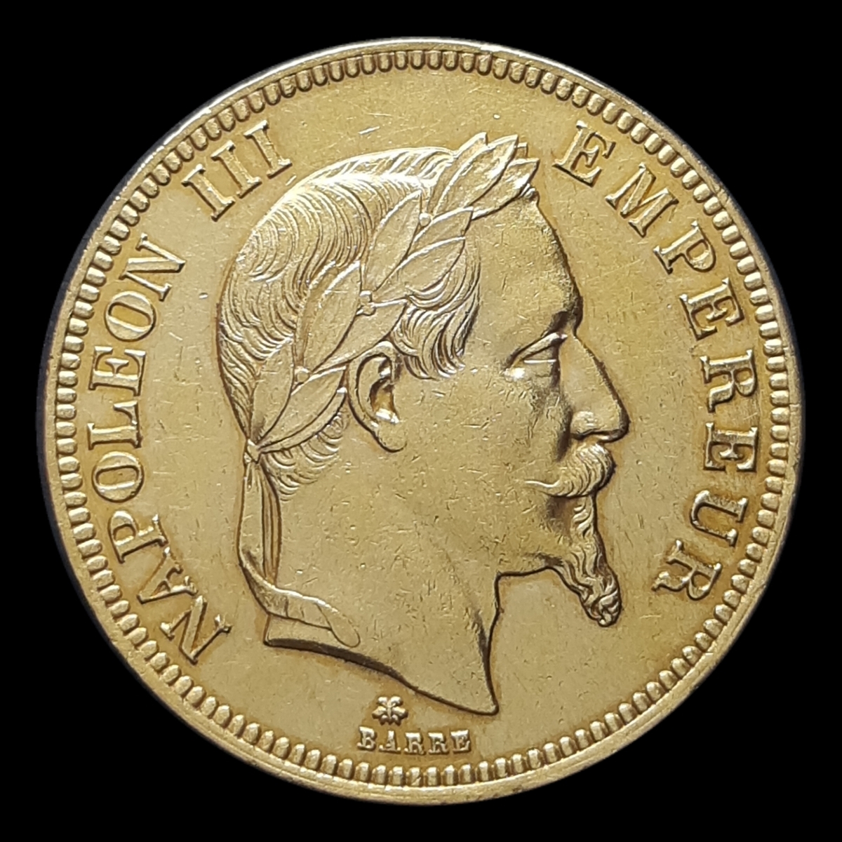 Moeda da Franca 100 Francos Napoleao III 1865 A