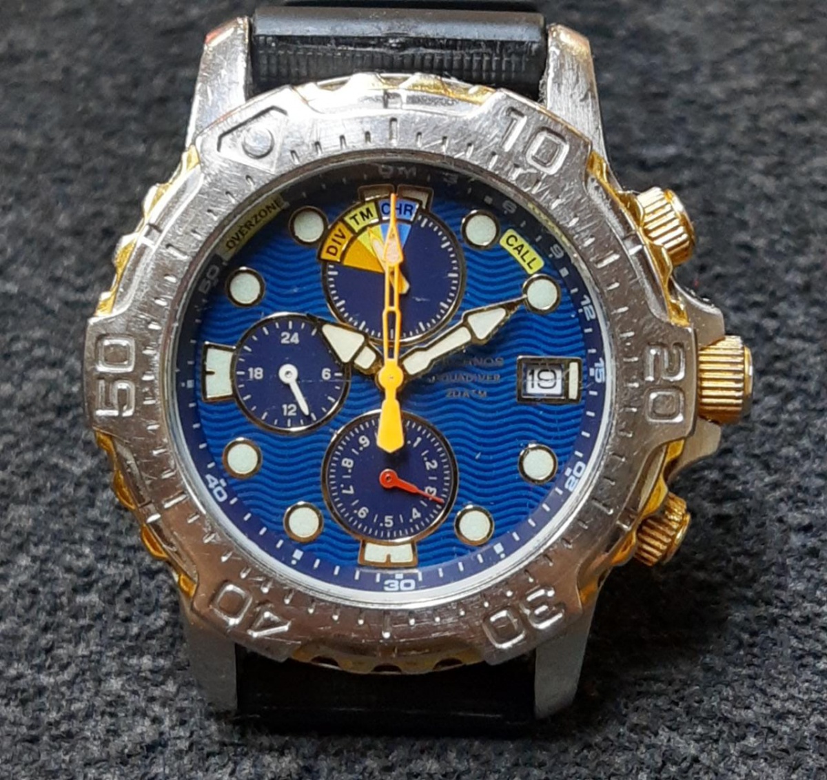 TECHNOS AQUADIVER, ZFM, QUARTZ, CHRONÓGRAFO, MULTIFUNÇÕ