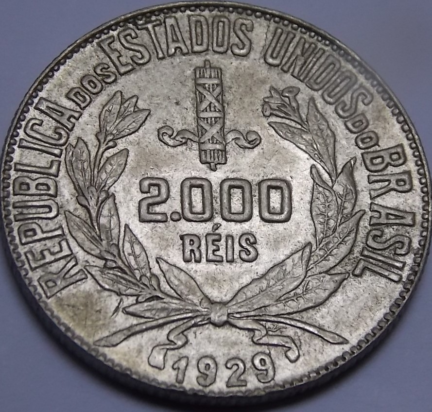 P715 ANTIGA MOEDA DE PRATA DO BRASIL ( REPÚBLICA ) 2 P715 ANTIGA MOEDA DE PRATA DO BRASIL ( REPÚBLICA ) 2