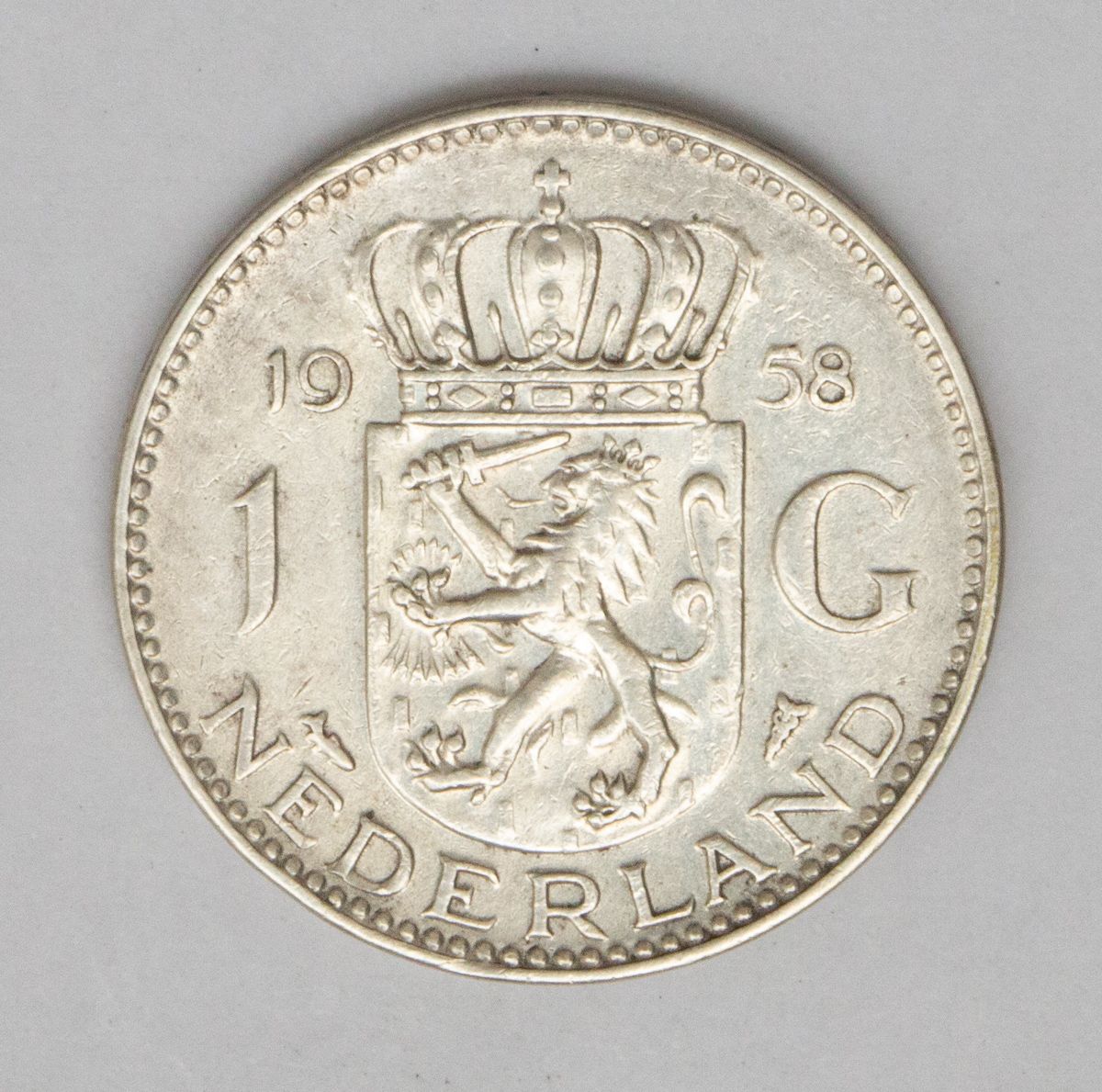 Numismática, Holanda. Moeda de 1 Gulden