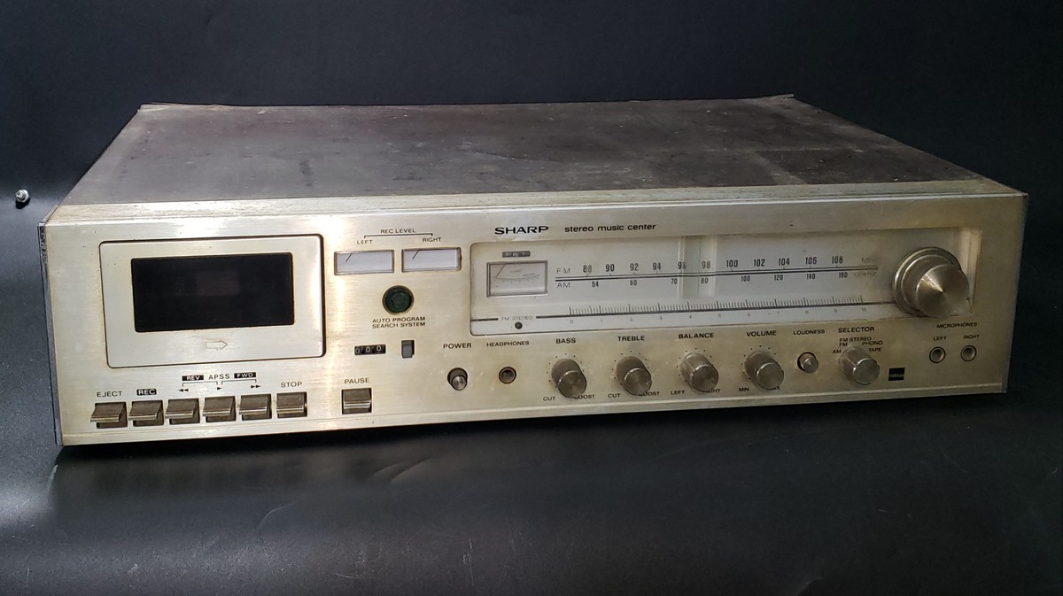 Stereo Music Center Sharp SC 210-B, funcionando porém p