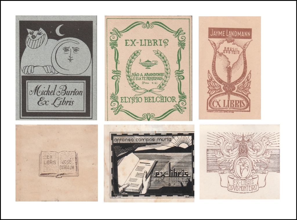 SEIS ANTIGOS EX-LIBRIS, SEC. XX - Elysio Belchior (Pres