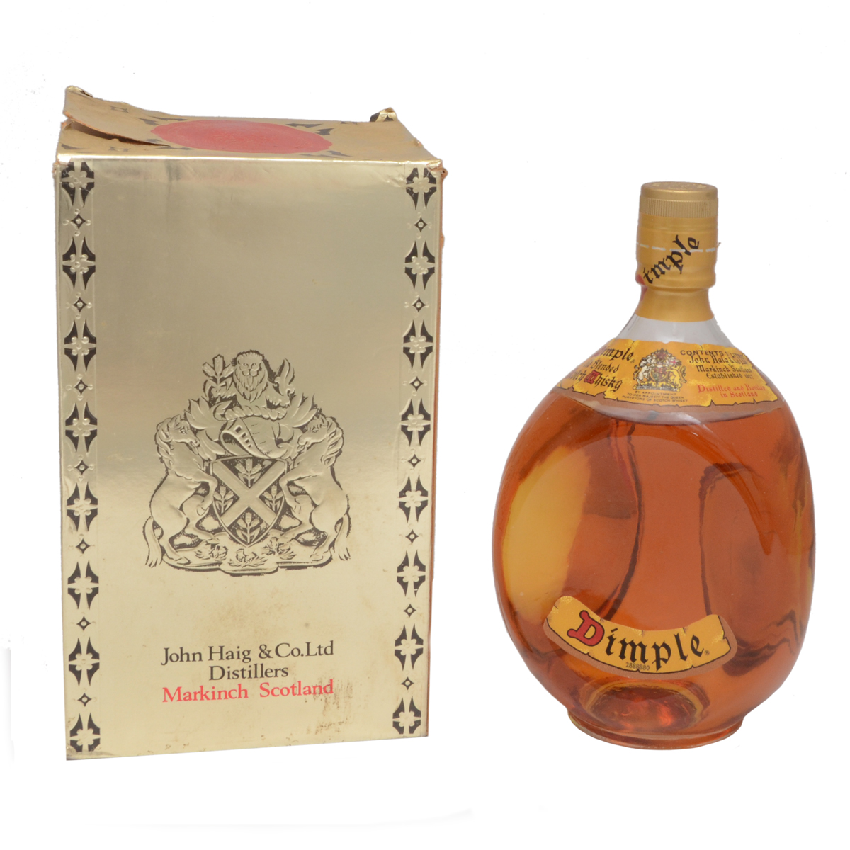 ディンプル　オールドボトル　JOHN HAIG Dimple Haig Scotch Whisky. John Haig & Co. Ltda. Destil