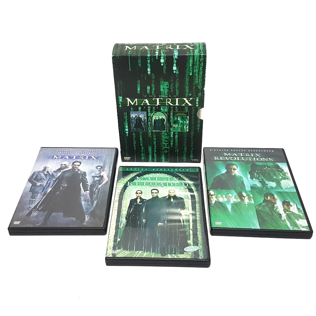 Matrix Box Label DVD - MATRIX - Box contendo os 3 filmes da trilogia Mat