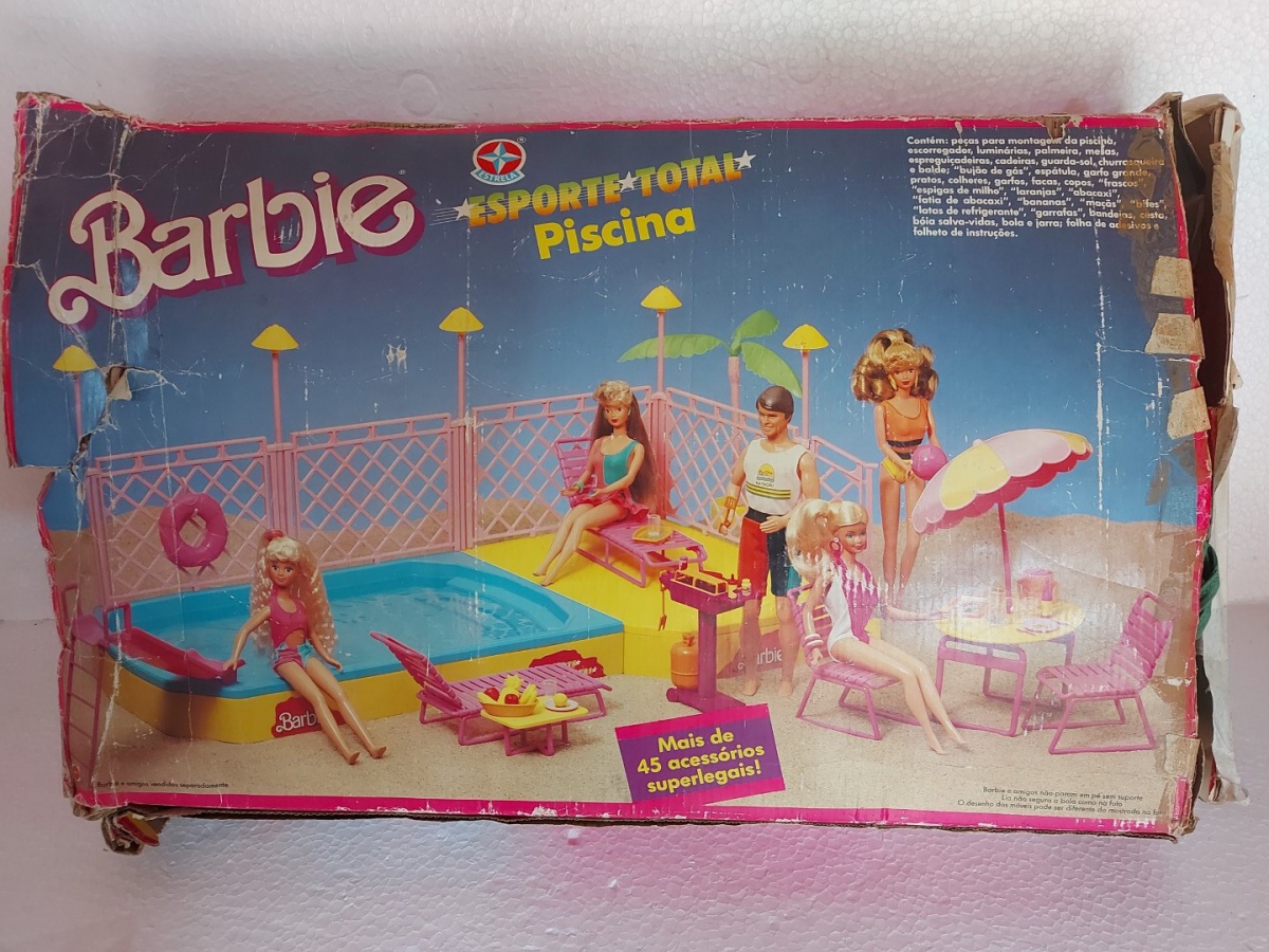 Piscina da Barbie Anos 80 manufatura estrela com embalagem origin