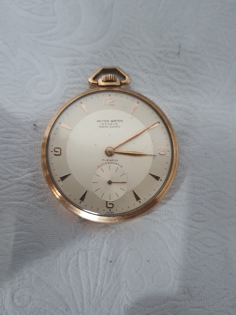 Relogio de Bolso Aetos Watch Geneve Ancre swisse 17 Jew