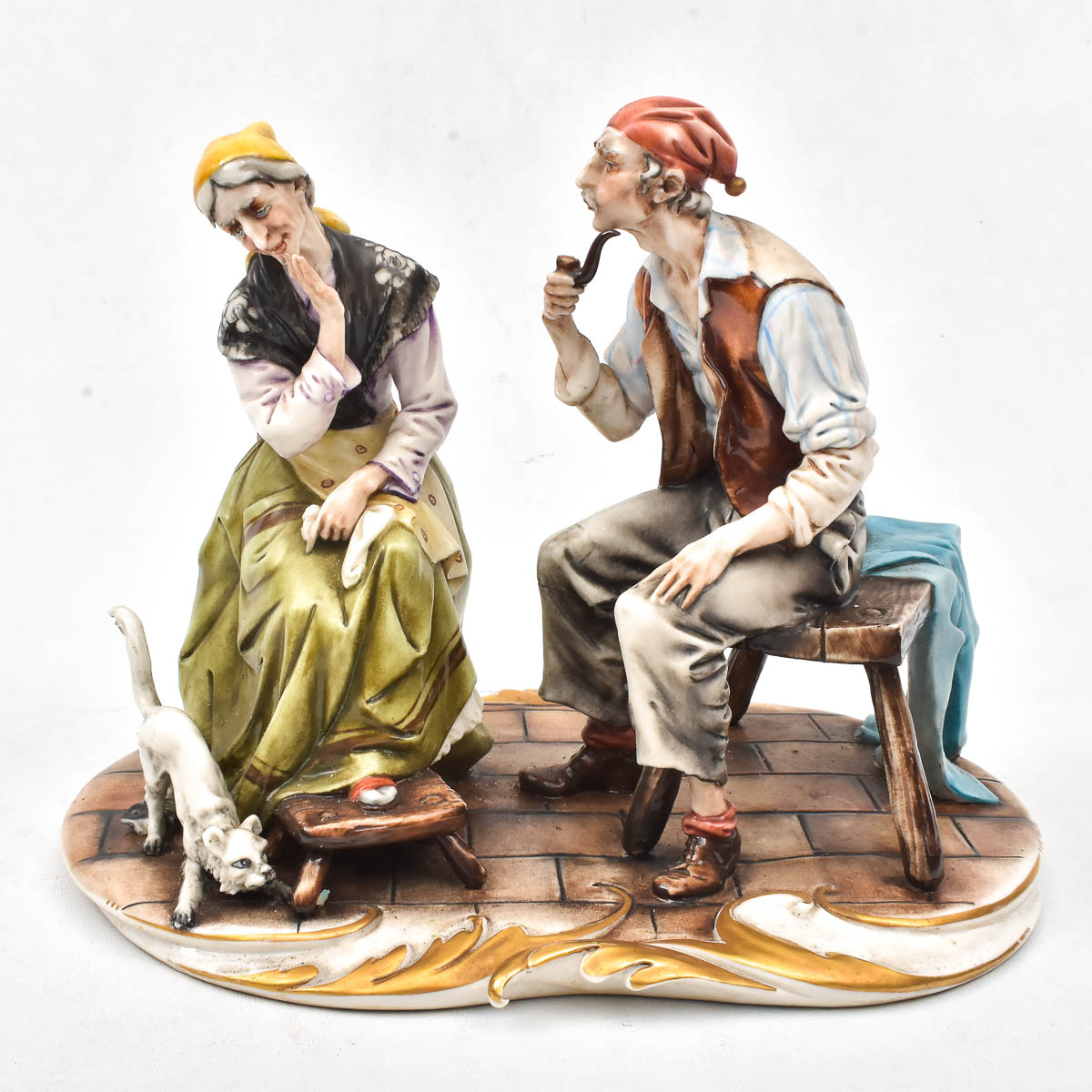 CAPODIMONTE - Grupo escultórico em porcelana representa