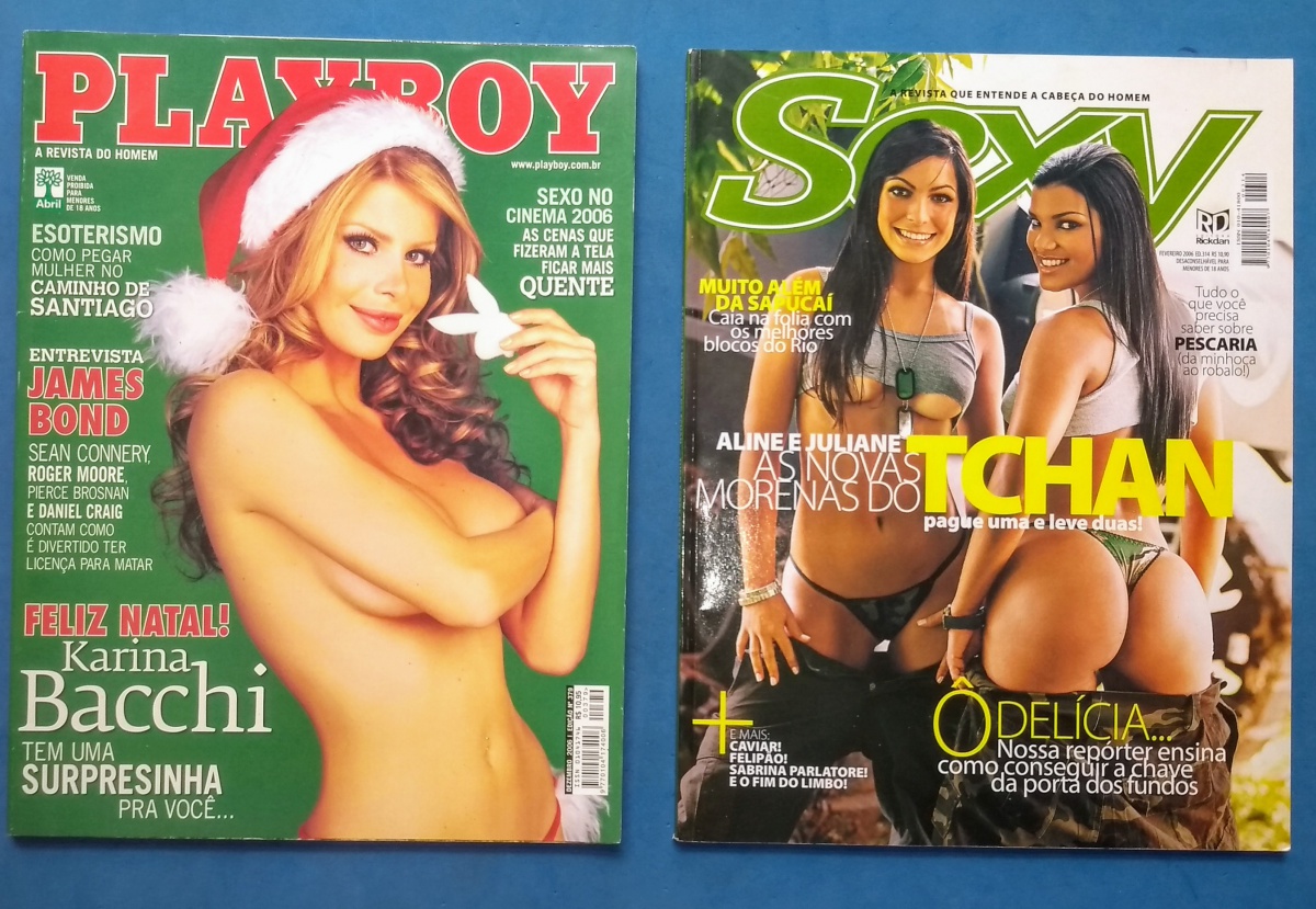 2 Revistas SEXY e Playboy !! Karina Bacchi a mamae Noel