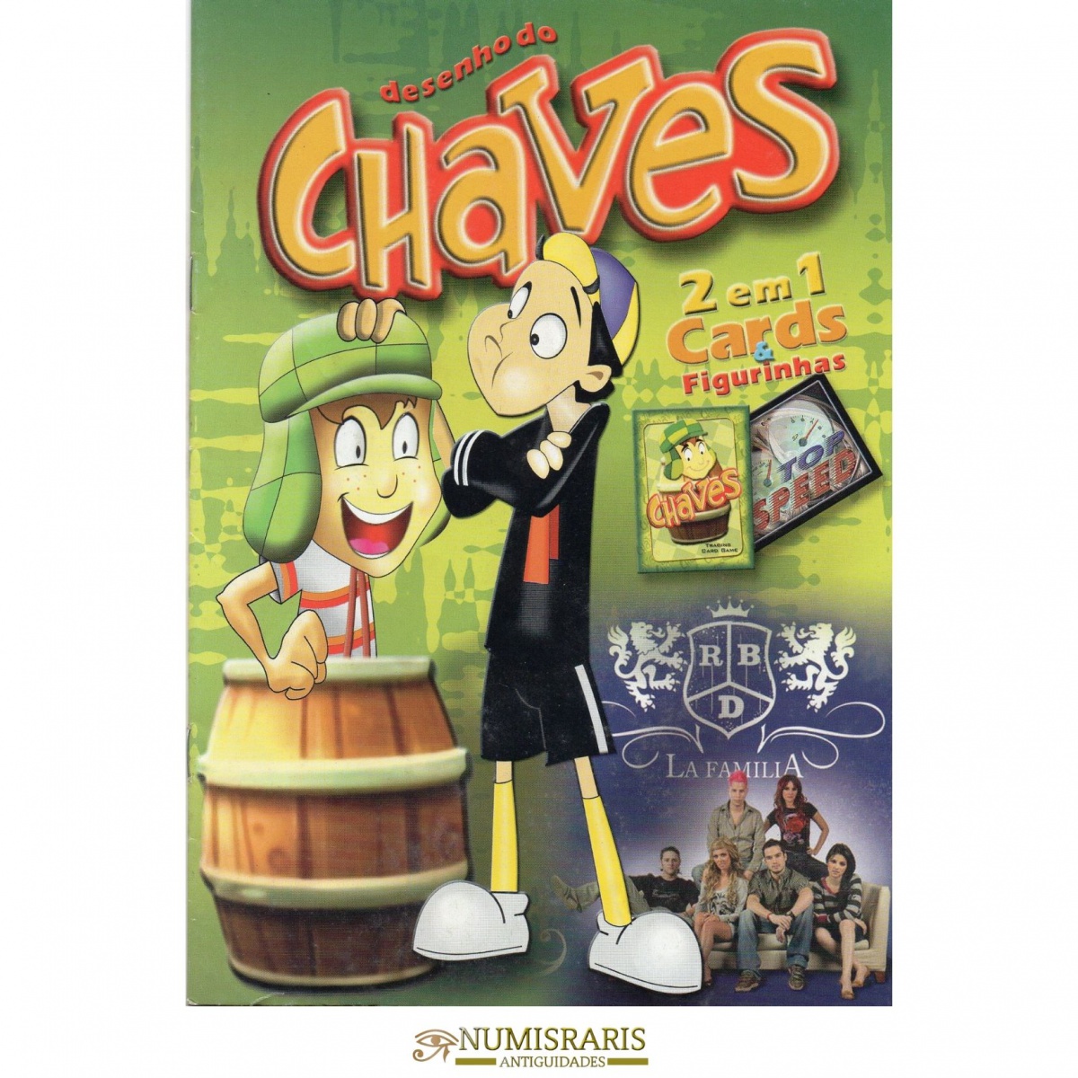 ÁLBUM ( VÁZIO ) DESENHO DO CHAVES MATERIAL EM BOM ESTAD