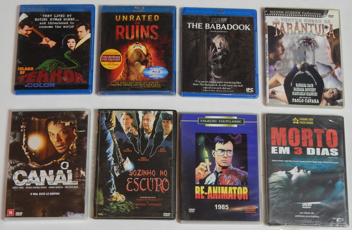 DVD (8) - Filmes de terror, diversos.