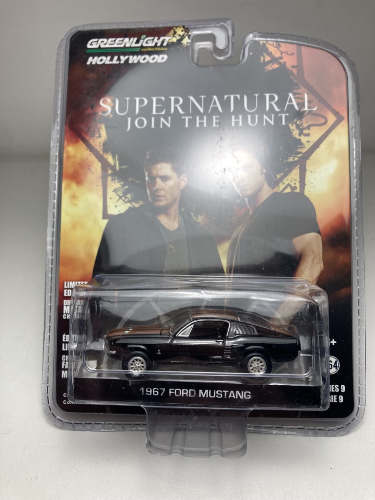 1967 Ford Mustang Preto Supernatural Miniatura na escal