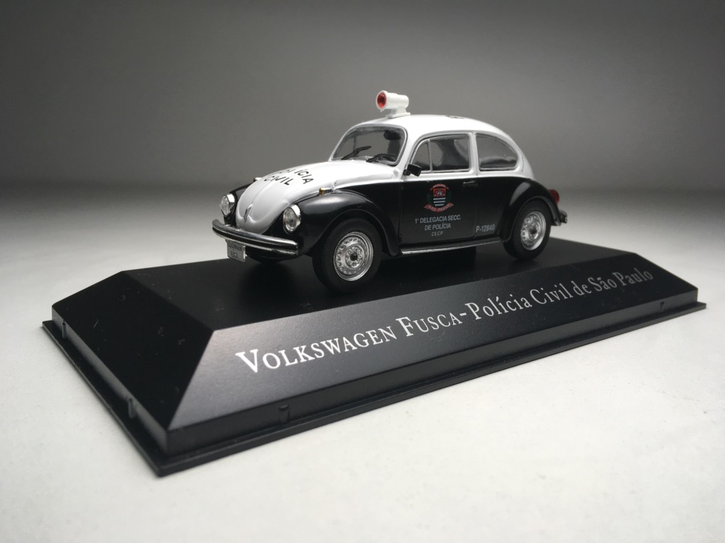 Volkswagen Fusca - Polícia Civil Escala 1/43 miniatura