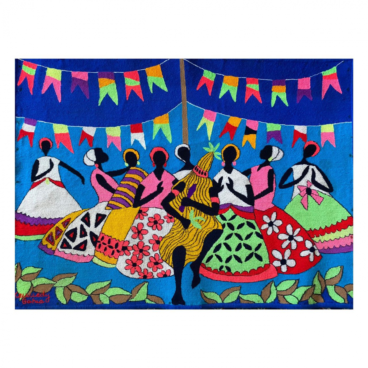 KENNEDY BAHIA BAIANAS E ORIXÁ Tapeçaria, assinada e