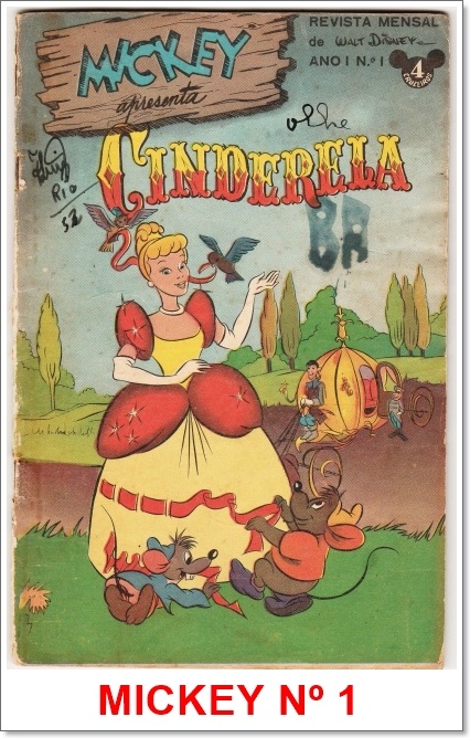 RARÍSSIMO! 1ª EDIÇÃO! GIBI MICKEY Nº 1 (1952). ED. ABRI