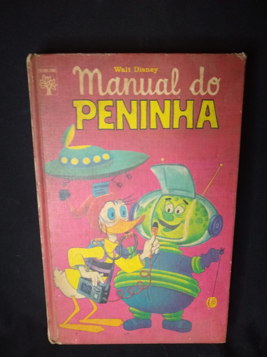 antigo livro capa dura manual do peninha Disney editora