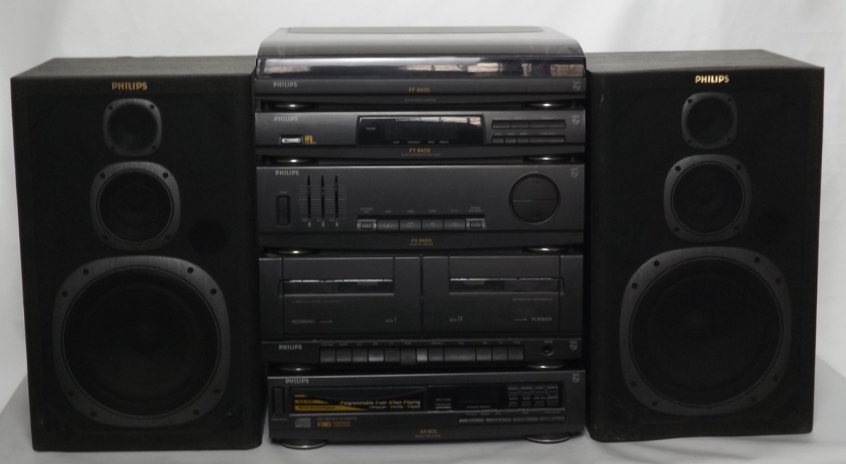 Sistema de som Manufatura Philips modelo AS9400, 2 caix