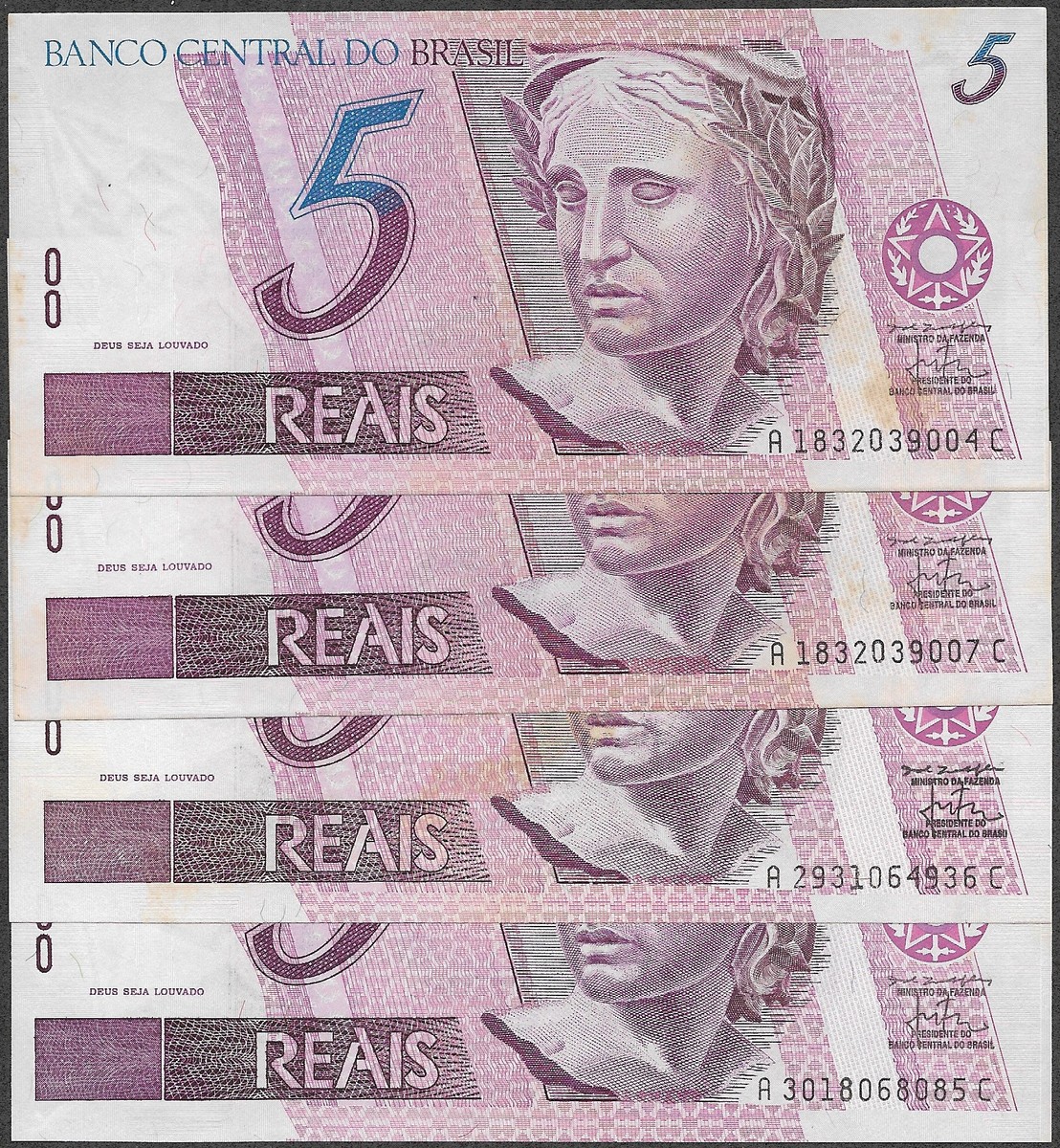 c-dula-do-brasil-5-reais-1998-lote-com-4-c-dulas