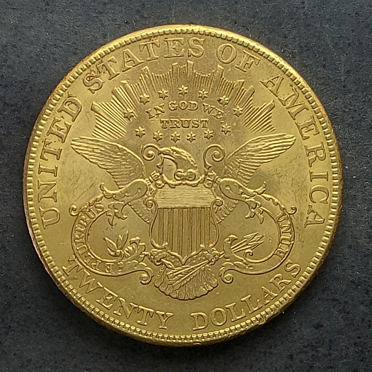 OEDA EUA OURO 20 DOLLARS 1907 PESO 33.41GR