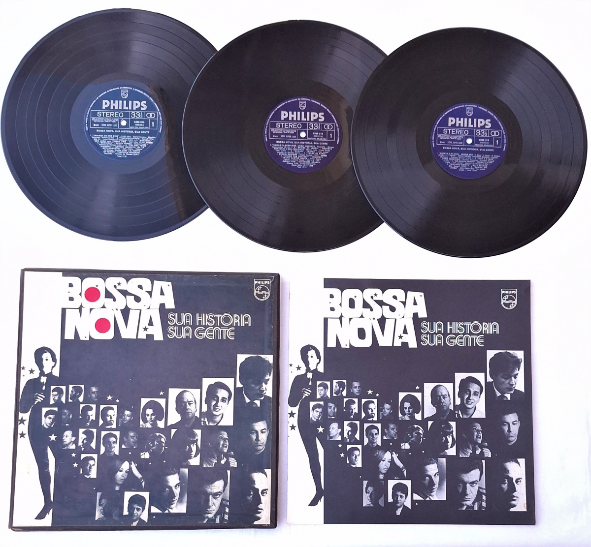 Três LP's Vinil Bossa Nova, Sua História, Sua Gente. Acondici