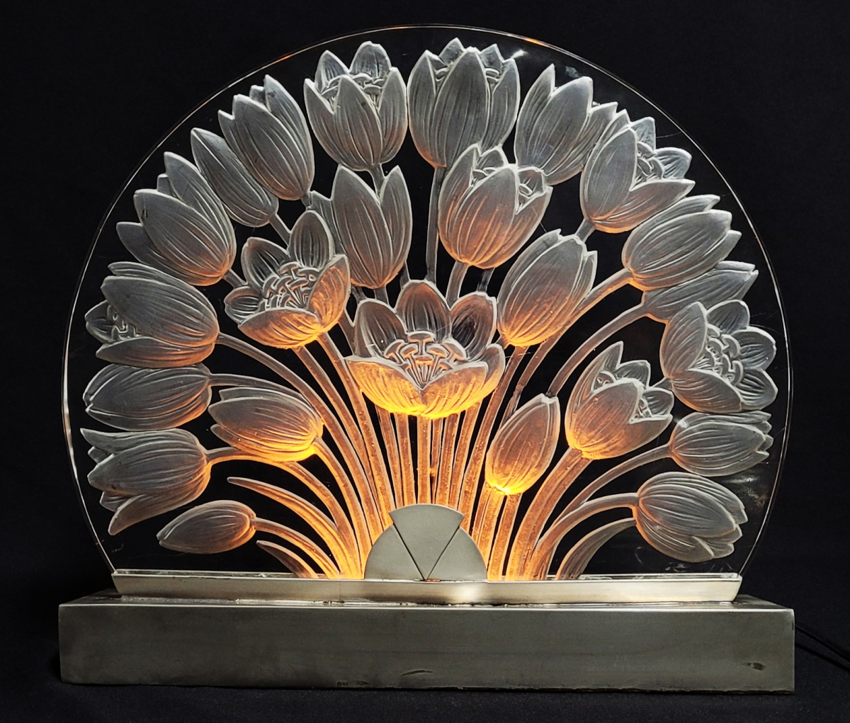 RENÉ LALIQUE ASSINADA - MAJESTOSA LUMINÁRIA MODELO TUL