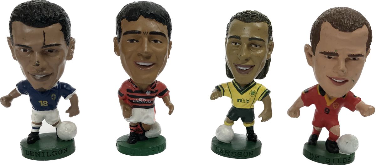 Action Figure de futebol - Denilson, Romário, Larsson e