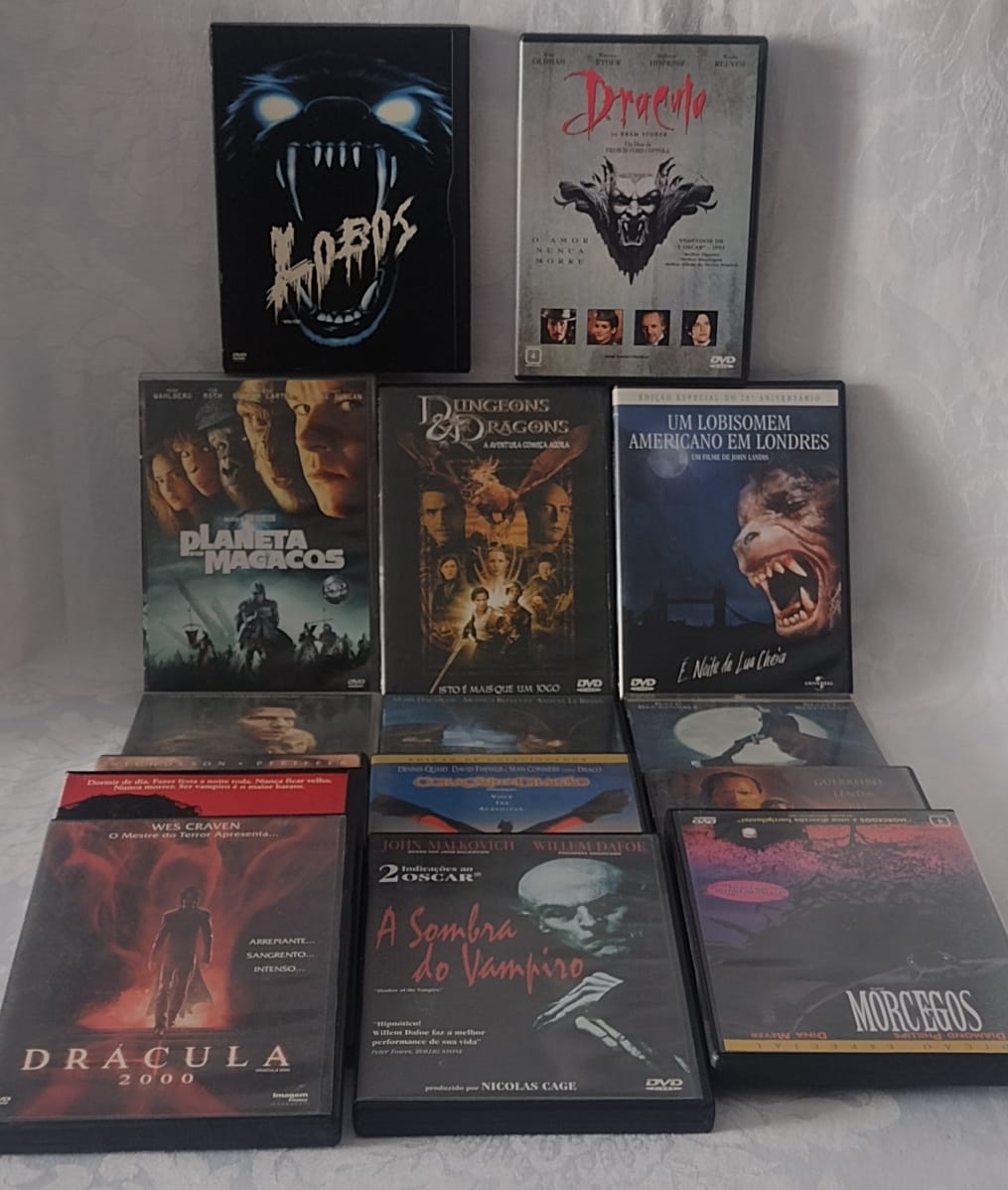 Lote com 15 Dvds de filmes relacionados com Dragões , l