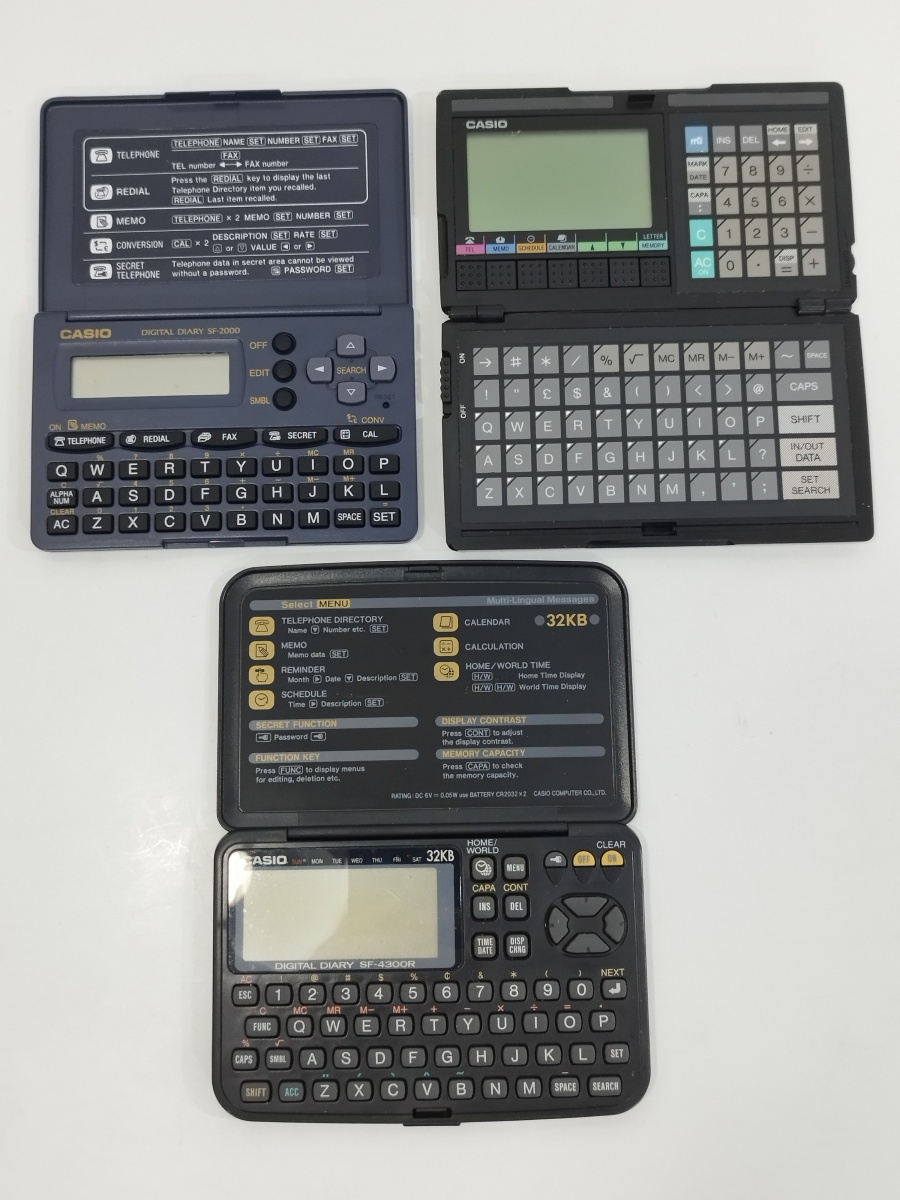 Lote de Diários Digitais Casio - Digital Diary SF-2000,
