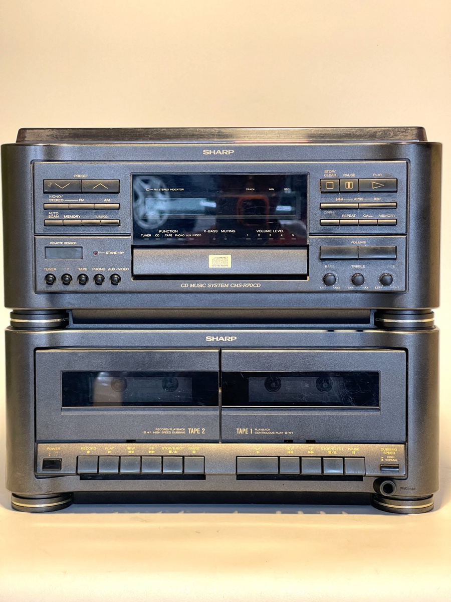 Sharp - 3 em 1 - CD, System CMS-R70CD, com toca discos
